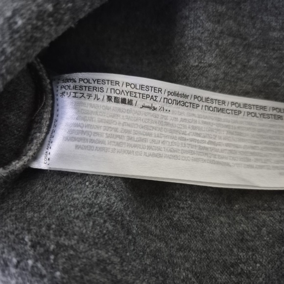 MNG by Mango Sweatshirt Womens XS Gray Crewneck Cropped Boxy Boho Pullover - Picture 3 of 8